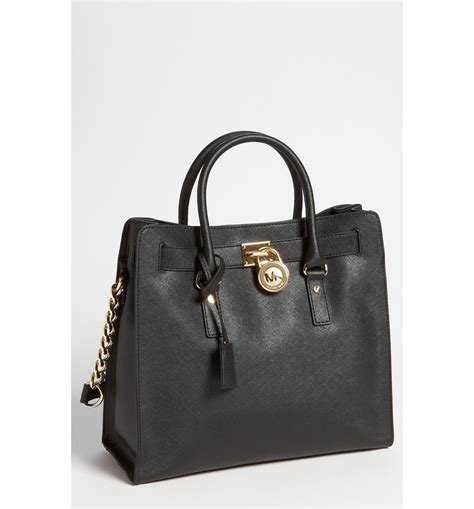 michael michael kors hamilton saffiano leather tote pearl grey|Michael Kors saffiano leather bag.